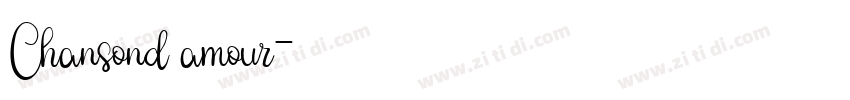 Chansond amour字体转换